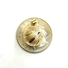 Load image into Gallery viewer, 14k yellow Gold basketball 3D ball Pendant charm fine sport jewelry unisex 3.1g
