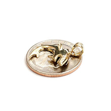 Load image into Gallery viewer, New 14k yellow Gold shark predator Pendant charm fine jewelry gift unisex 1.4g
