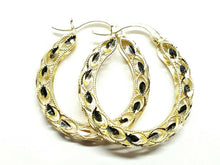 Load image into Gallery viewer, New 10K yellow Gold 1.06&quot; 3.85mm turkish hoop Earrings Round fine jewelry 3.3g
