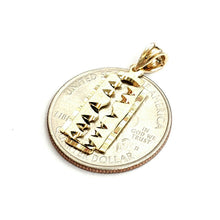 Load image into Gallery viewer, New 14k yellow gold razor blade pendant charm Fine Jewelry Gifts unisex 1.3g
