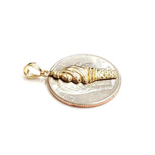 Load image into Gallery viewer, 14k yellow Gold ice cream cone summer pastry Pendant charm fine jewelry 1.4g
