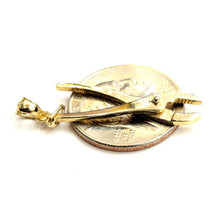 Load image into Gallery viewer, 14k Yellow Gold 3D Pliers Pendant charm Movable tools Gift fine jewelry 2.6g
