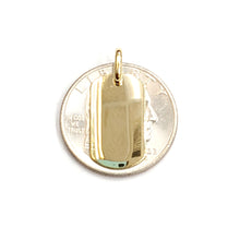 Load image into Gallery viewer, New 14k yellow Gold solid tiny dog tag name tag Pendant charm shiny jewelry 2.3g
