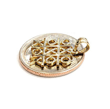 Load image into Gallery viewer, New 14k yellow Gold tic tac toe xoxo Pendant charm game fine jewelry gift 2.1g
