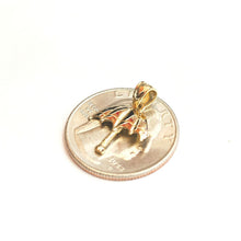 Load image into Gallery viewer, New 14k solid yellow Gold tiny umbrella Pendant charm gift fine jewelry 1g

