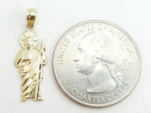 Load image into Gallery viewer, 10k yellow gold saint Jude juda pendant charm fine religious gift jewelry 0.8g
