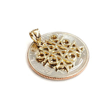 Load image into Gallery viewer, New 14k yellow Gold tic tac toe xoxo Pendant charm game fine jewelry gift 2.1g

