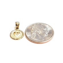 Load image into Gallery viewer, 14k yellow Gold tiny round seven wishes Love Pendant charm fine jewelry 1.2g
