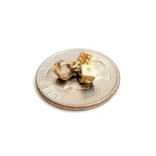 Load image into Gallery viewer, 14k yellow Gold tiny 3D double dice Pendant charm gamble Vegas fine jewelry 1.9g
