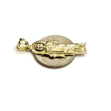 Load image into Gallery viewer, 10k yellow gold saint Jude juda pendant charm fine religious gift jewelry 2g
