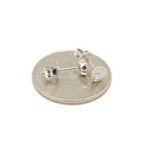 Load image into Gallery viewer, New 14k White Gold 0.24Ct Round Diamonds stud Earrings gift Push Back Fastening
