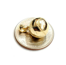 Load image into Gallery viewer, New 14k yellow Gold 3D baseball Pendant charm sport game fine jewelry gift 3.3g

