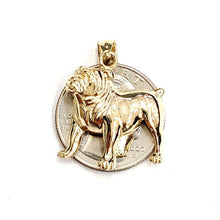 Load image into Gallery viewer, 14k yellow Gold bulldog full body pet animal Pendant charm fine jewelry 4.5g
