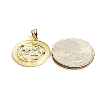 Load image into Gallery viewer, 10k yellow Gold round Pisces fish zodiac Pendant charm fine jewelry unisex 2.6g
