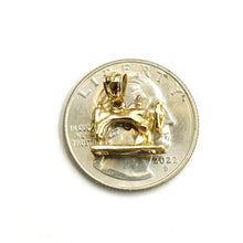 Load image into Gallery viewer, New 14k yellow Gold solid 3D Sewing Machine Pendant Taylor Tool fine jewelry 2g
