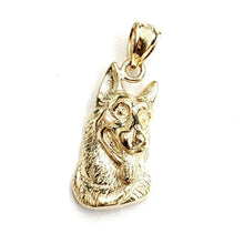 Load image into Gallery viewer, 14k yellow Gold German shepherd dog pet Pendant charm fine jewelry unisex 2.6g
