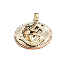 Load image into Gallery viewer, 14k yellow Gold Aquarius zodiac sign astrology Pendant charm fine jewelry 1.9g
