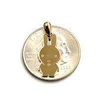 Load image into Gallery viewer, 14k yellow Gold Miffy Rabbit Bunny animal Pendant charm Gift fine jewelry 1.1g
