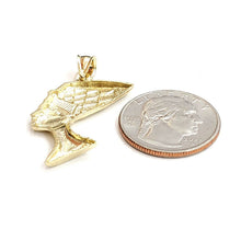 Load image into Gallery viewer, 10k yellow solid Gold Egyptian queen Nefertiti head Pendant fine jewelry 2.7g
