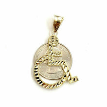 Load image into Gallery viewer, 10k yellow Gold handicap disability Pendant charm diamond cut fine jewelry 2.5g

