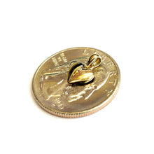 Load image into Gallery viewer, 14k yellow Gold Tiny shiny Heart pendant charm fine gift jewelry for women 0.5g

