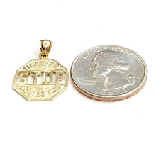 Load image into Gallery viewer, 14k yellow Gold I'll never stop loving you Pendant charm gift fine jewelry 1.6g
