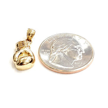 Load image into Gallery viewer, New 14k yellow gold classic boxing glove charm pendant gift fine jewelry 2.5g
