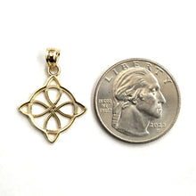 Load image into Gallery viewer, 14k yellow Gold Nudo De Bruja Witches Knot Pendant fine jewelry unisex 1.5g
