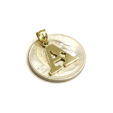 Load image into Gallery viewer, 14k Yellow gold Solid initial A Plus pendant charm alphabet fine jewelry 1.3g
