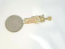 Load image into Gallery viewer, 14k tri color gold saint Jude juda pendant charm cubic zirconia jewelry 2.2g
