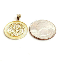 Load image into Gallery viewer, 10k yellow Gold round Gemini zodiac astrology Pendant charm fine jewelry 2.5g
