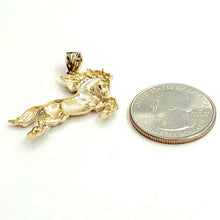 Load image into Gallery viewer, New 14k yellow solid Gold horse full body animal Pendant charm fine jewelry 3g
