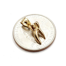 Load image into Gallery viewer, New 14k yellow Gold solid 3D tooth Pendant charm gift fine jewelry 1.6g
