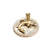 Load image into Gallery viewer, New 14k yellow Gold shark predator Pendant charm fine jewelry gift unisex 1.4g

