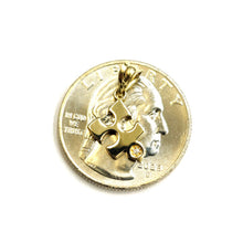 Load image into Gallery viewer, 14k yellow Gold Tiny puzzle piece Pendant charm unisex gift fine jewelry 0.7g
