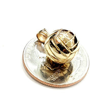 Load image into Gallery viewer, 14k yellow Gold 3D volleyball Pendant charm sport game fine jewelry gift 3.3g
