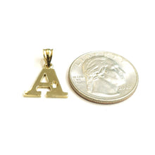 Load image into Gallery viewer, 14k Yellow gold Solid initial A Plus pendant charm alphabet fine jewelry 1.3g
