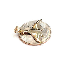 Load image into Gallery viewer, New 14k yellow Gold whale tail ocean Pendant charm fine jewelry gift unisex 1.5g
