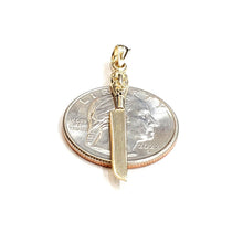Load image into Gallery viewer, 14k yellow Gold solid kitchen utensil knife Pendant charm gift fine jewelry 1.5g
