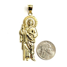 Load image into Gallery viewer, 10k yellow gold saint Jude San juda pendant charm fine religious jewelry 7.3g
