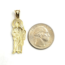 Load image into Gallery viewer, 10k yellow gold saint Jude juda pendant charm fine religious gift jewelry 2g
