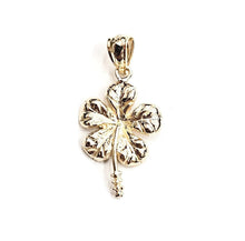 Load image into Gallery viewer, New 14k yellow Gold Hawaiian Hibiscus Plumeria flower Pendant fine jewelry 1.8g
