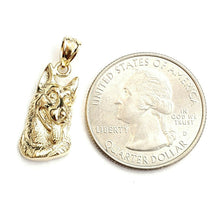 Load image into Gallery viewer, 14k yellow Gold German shepherd dog pet Pendant charm fine jewelry unisex 2.6g
