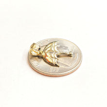 Load image into Gallery viewer, New 14k solid yellow Gold tiny umbrella Pendant charm gift fine jewelry 1g
