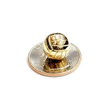 Load image into Gallery viewer, 14k yellow Gold 3D volleyball Pendant charm sport game fine jewelry gift 3.3g
