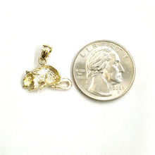 Load image into Gallery viewer, New 14k yellow Gold mouse Pendant animal charm Children gift fine jewelry 1.6g
