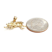 Load image into Gallery viewer, 14k yellow Gold solid cricket insect Pendant charm gift fine jewelry 1.9g
