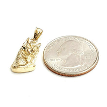 Load image into Gallery viewer, 14k yellow Gold German shepherd dog pet Pendant charm fine jewelry unisex 2.6g
