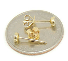 Load image into Gallery viewer, New 14k yellow Gold 0.13Ct Round Diamonds stud Earrings gift Push Back Fastening
