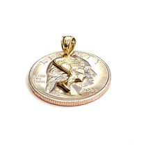 Load image into Gallery viewer, New 14k yellow Gold Tiny Egyptian Nefertiti head queen Pendant fine jewelry 1.2g
